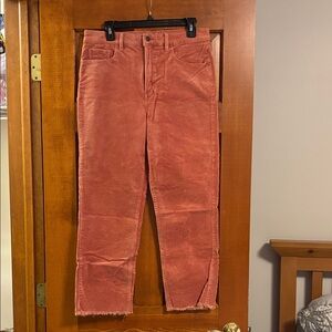 LOFT Coral Corduroy Pants Size 8
